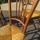 Série de 4 chaises de bistrot paillées