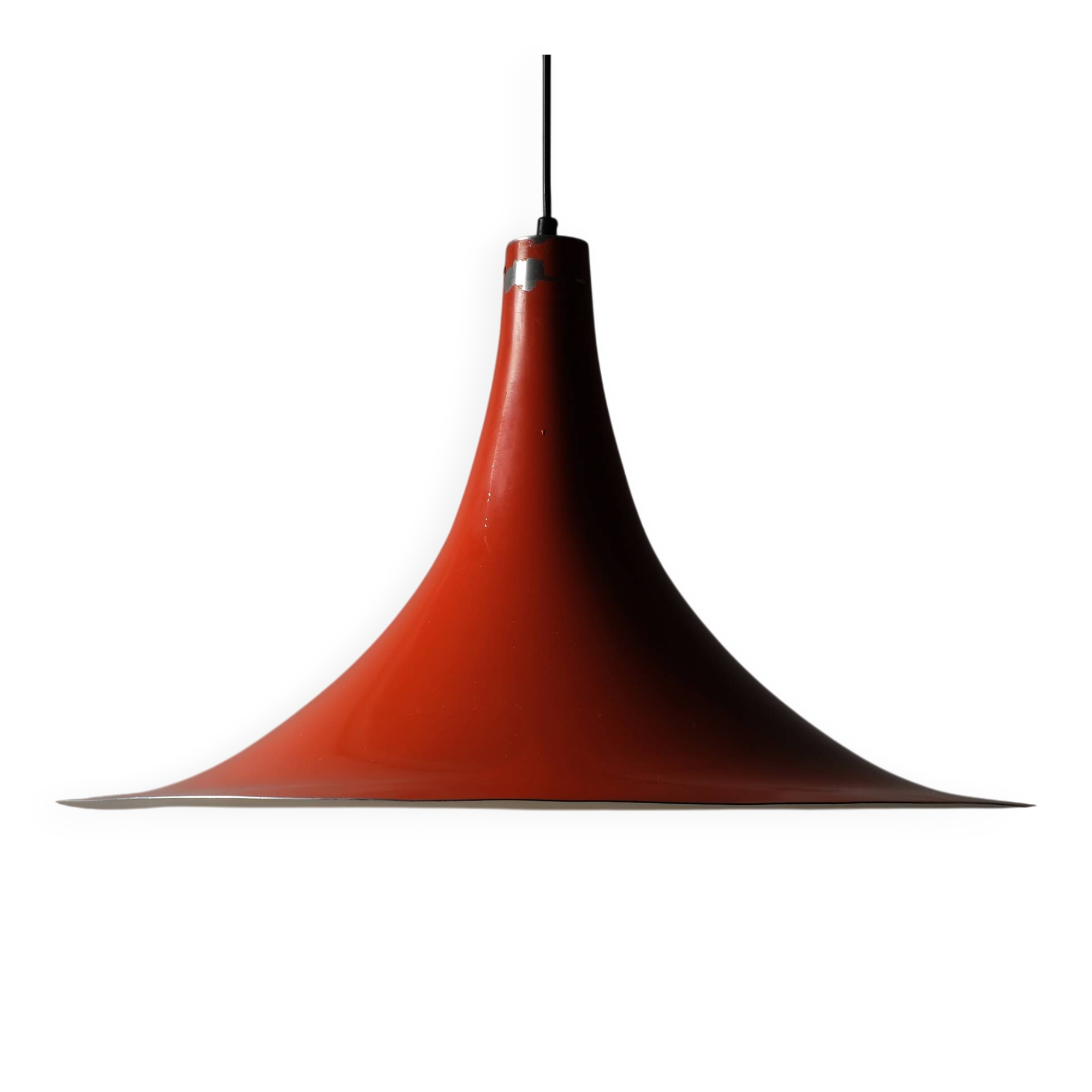 Suspension sorcière XL Massive Lighting, orange laqué, Belgique, 1960s