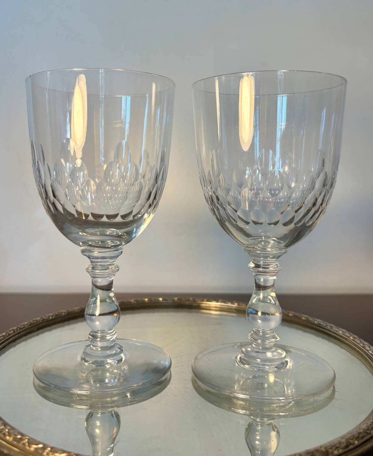 2 verres à eau Baccarat m. Richelieu