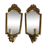 Pair of florentine wall lamps