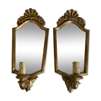 Pair of florentine wall lamps