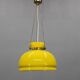 1970s Yellow Glass Pendant Light , Czechoslovakia