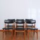 Lot de 6 chaises scandinaves skaï noir