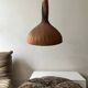 Scandinavian wooden pendant light by Hans-Agne Jakobsson, Suede design 1960