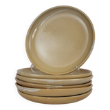 6 Puisaye stoneware plates
