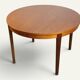 Table ronde extensible vintage en teck, années 70