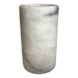 White gray marble roller vase