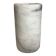 White gray marble roller vase