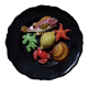 Vintage Vallauris trompe-l'oeil plate