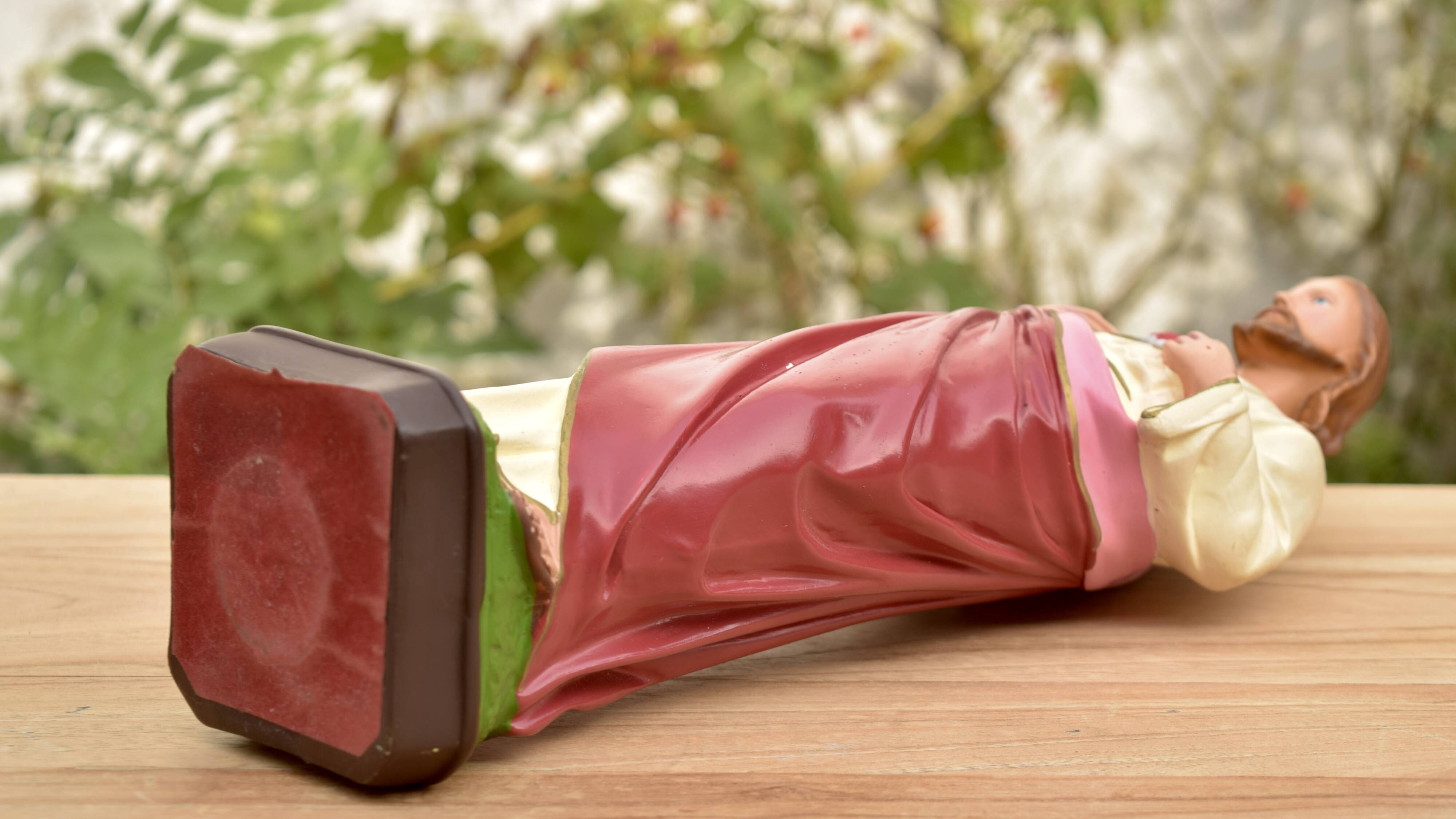 Sacred Heart of Jesus statuette in hand-painted resin - 40 cm - Made in Italy