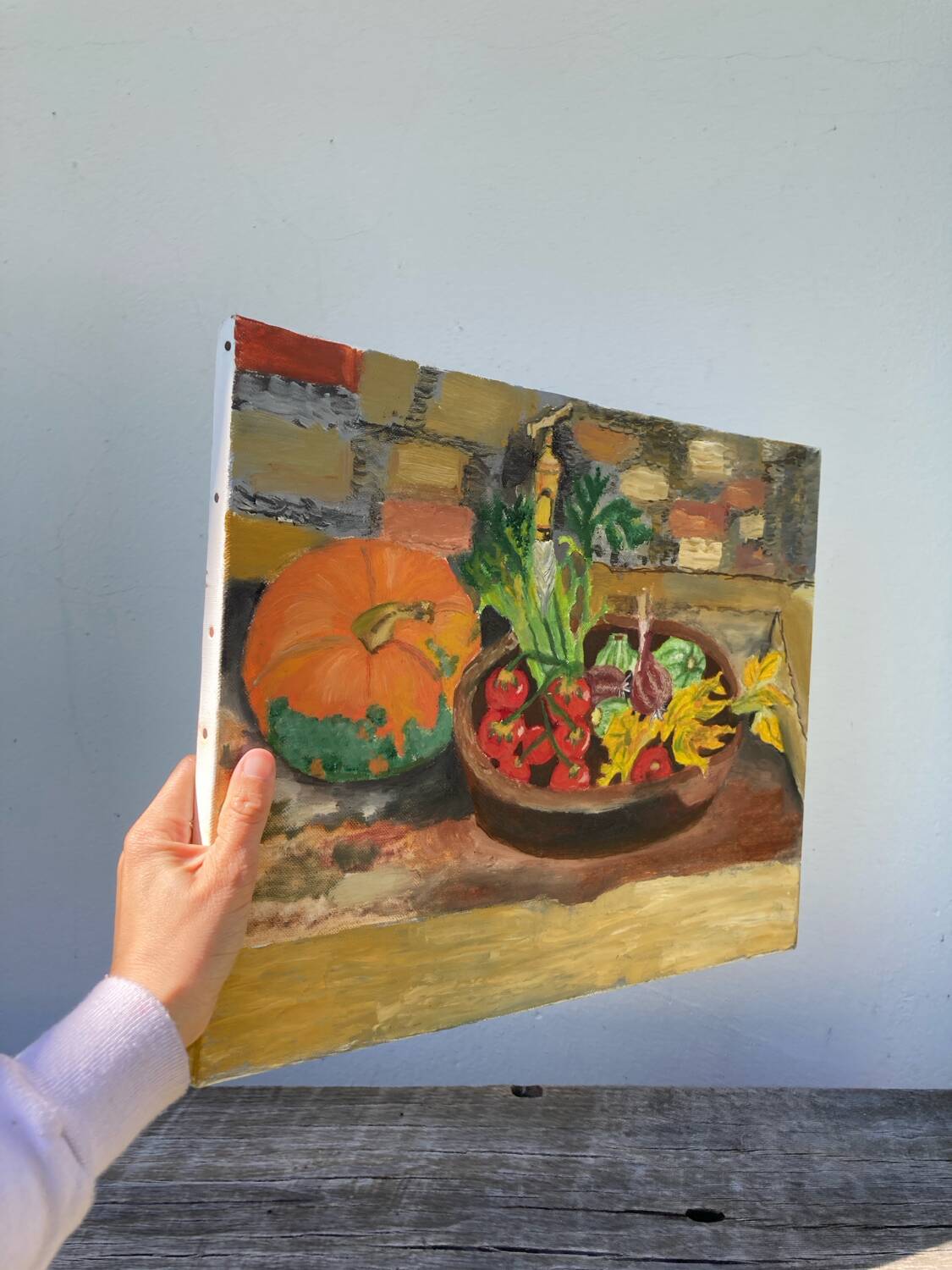 Still life painting oil on canvas