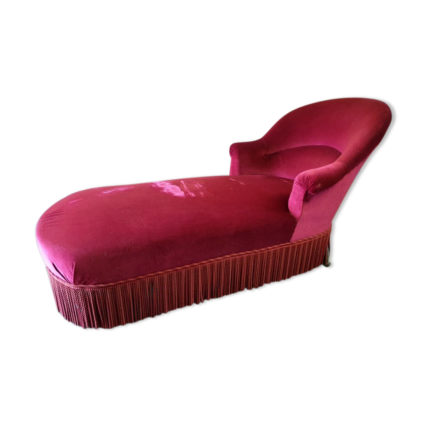 Meridian toad in red velvet, Napoleon III era, late 19th century