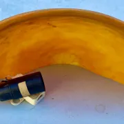 3 Art Deco wall lights in marbled glass signed Cochelin France