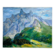 Tableau « Massif Alpin », Robert Barré, 1966, Huile sur toile