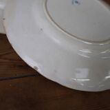 2 Terre de Fer dessert plates "Flora" model Creil Montereau