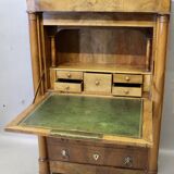Empire secretary desk in walnut with black marble top