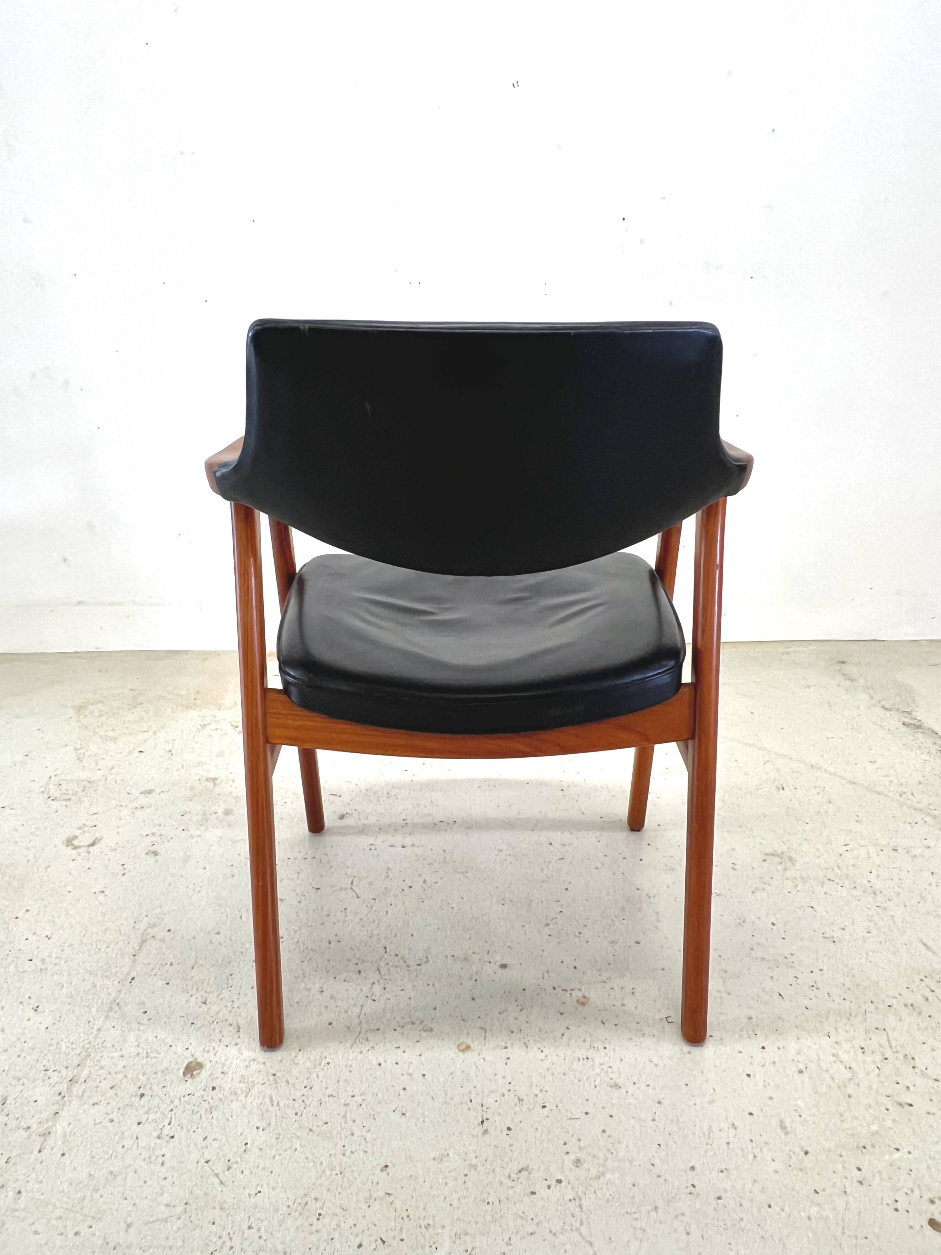 Erik Kierkegaard Teak & Leather Armchair By Hong Møbelfabrik, 1960s