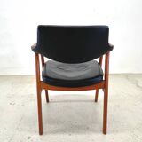 Erik Kierkegaard Teak & Leather Armchair By Hong Møbelfabrik, 1960s