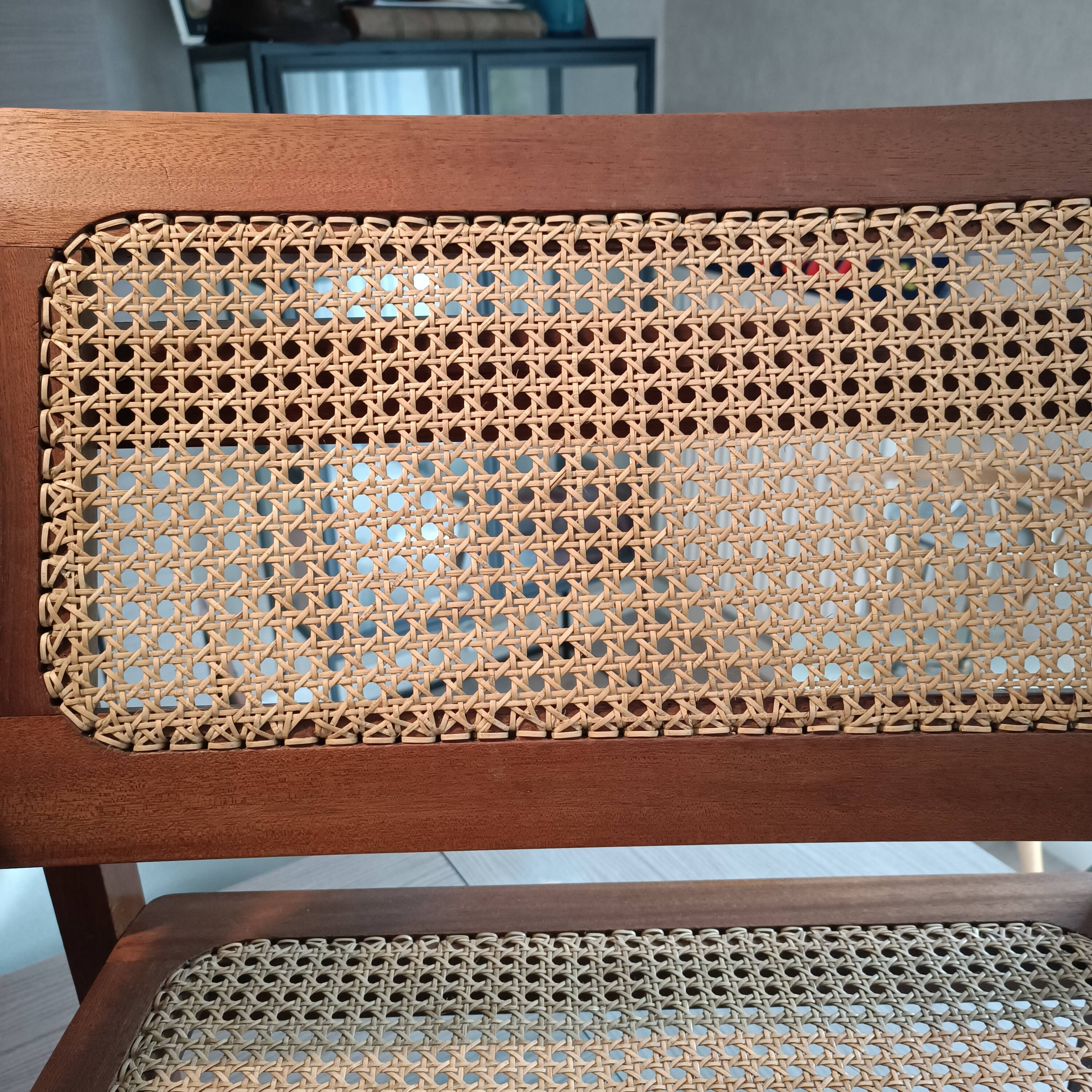 Roger Landault designer wooden cane armchair