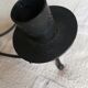 Black candle holder for three wrought iron candles