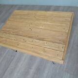 Table basse plateau bois pieds alu
