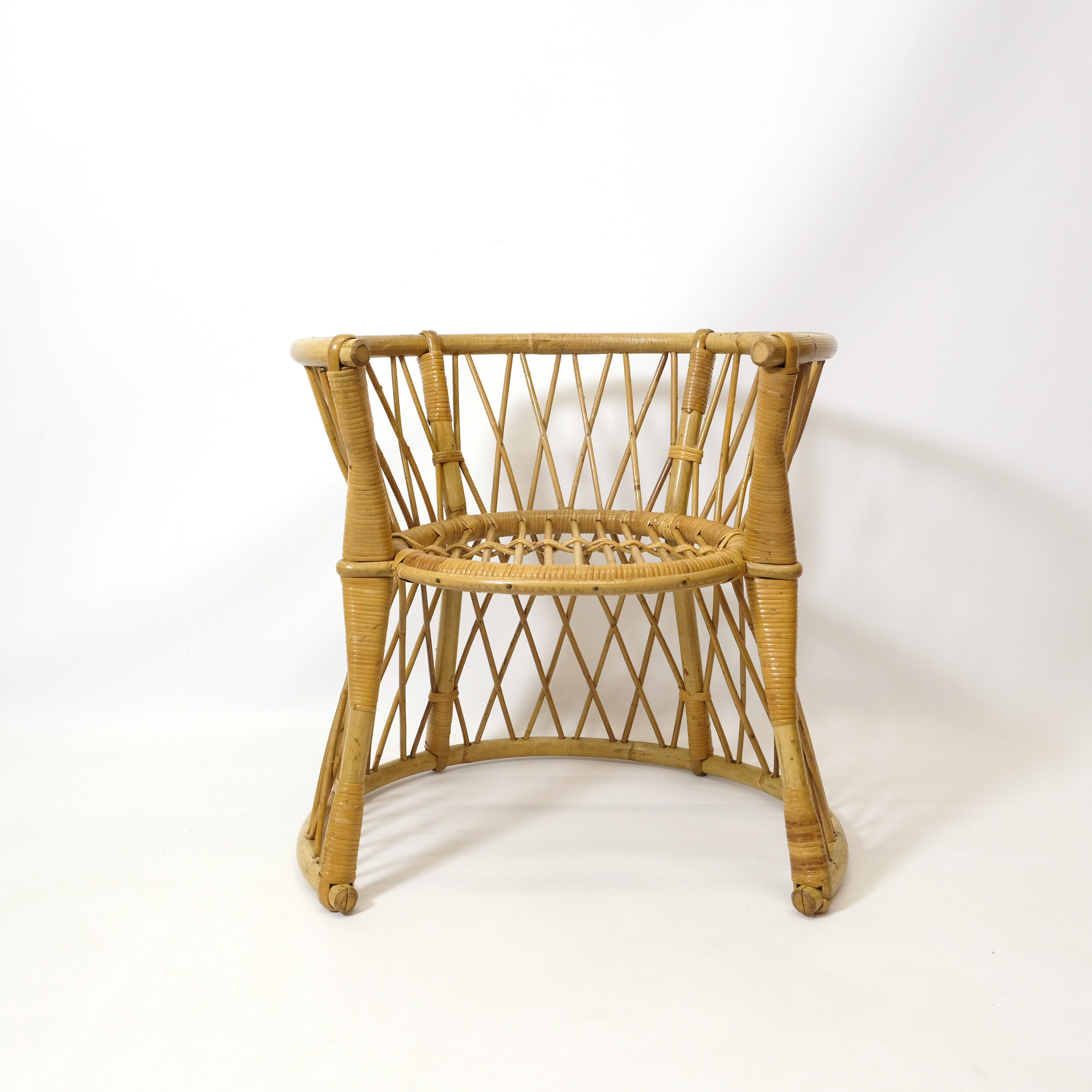 Rattan children's chair from the 1960s to 1970