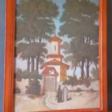 Oil on orientalist panel mid-19th century