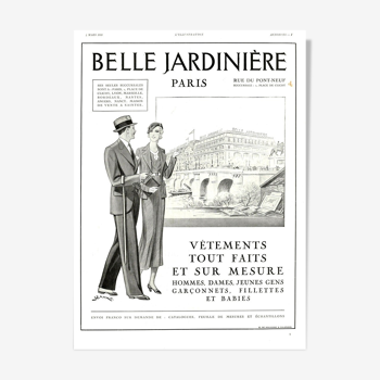 Affiche vintage années 30 Belle Jardiniere 30x40cm