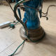 Superb Arras Lamp & Flower Faience - Silvered Bronze - Boler brand -