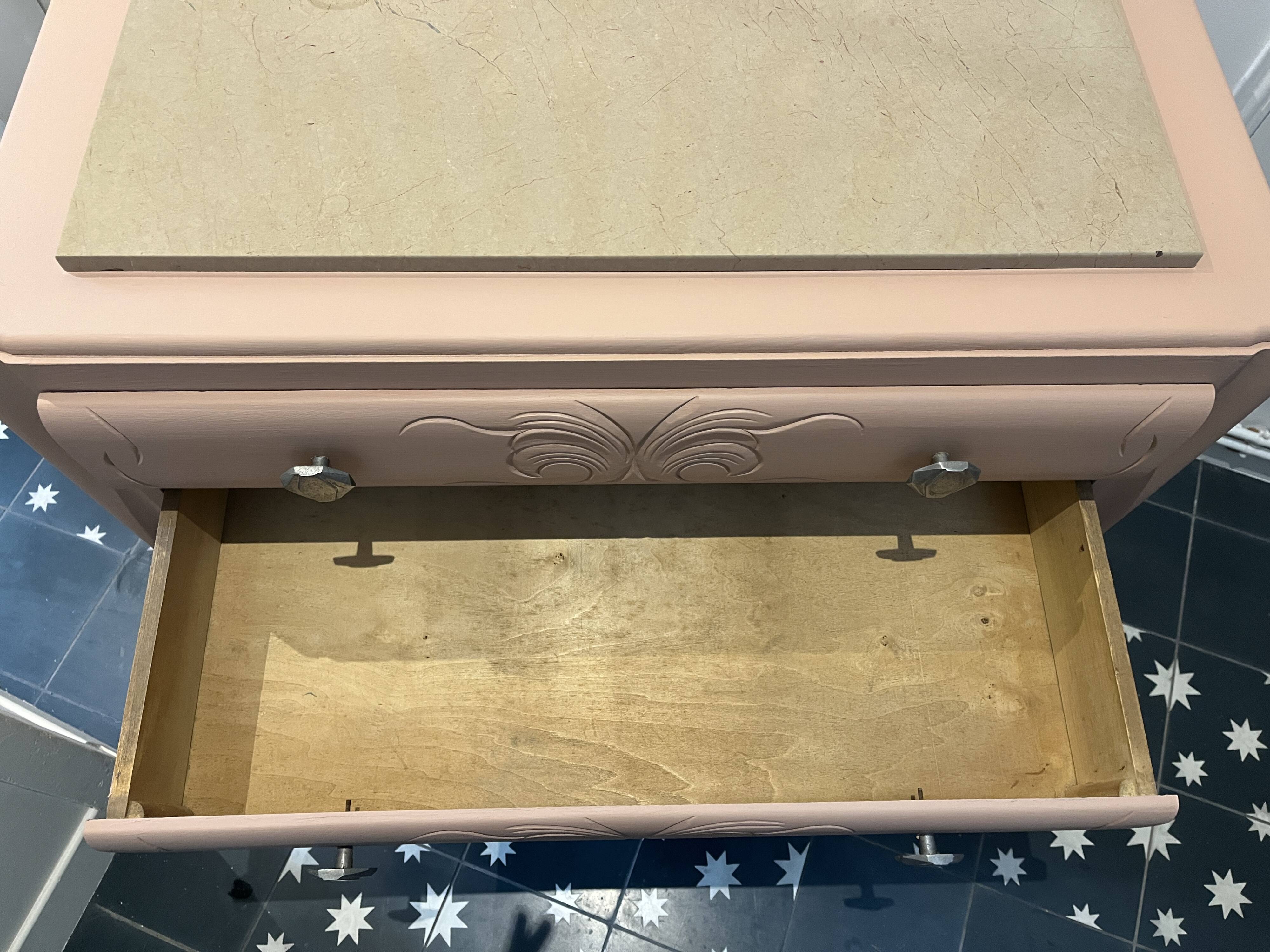 Commode vintage marbre année 60
