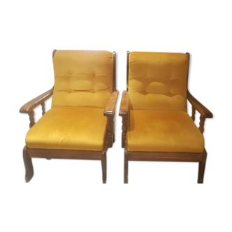 Lot de deux fauteuils vintage