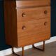 Restored Teak 1690s Retro Stonehill Chest Of Drawers