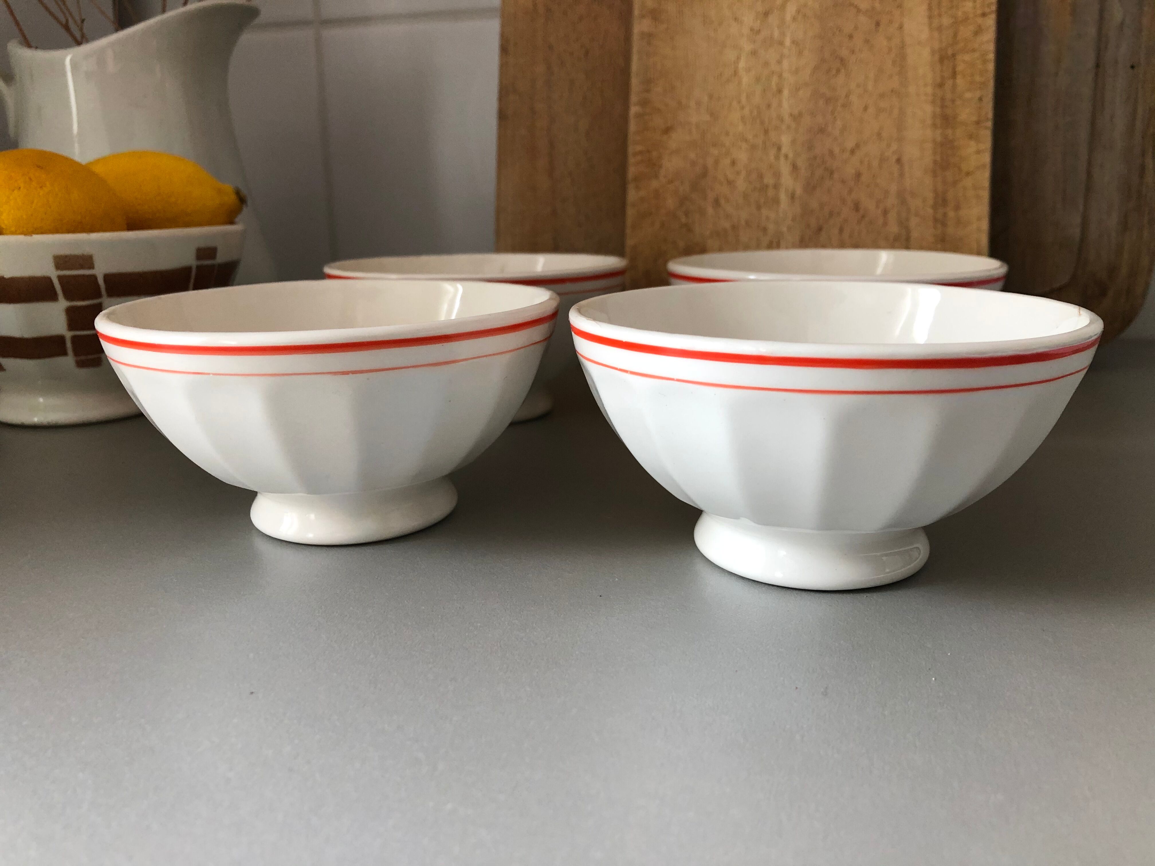 Old faceted bowls