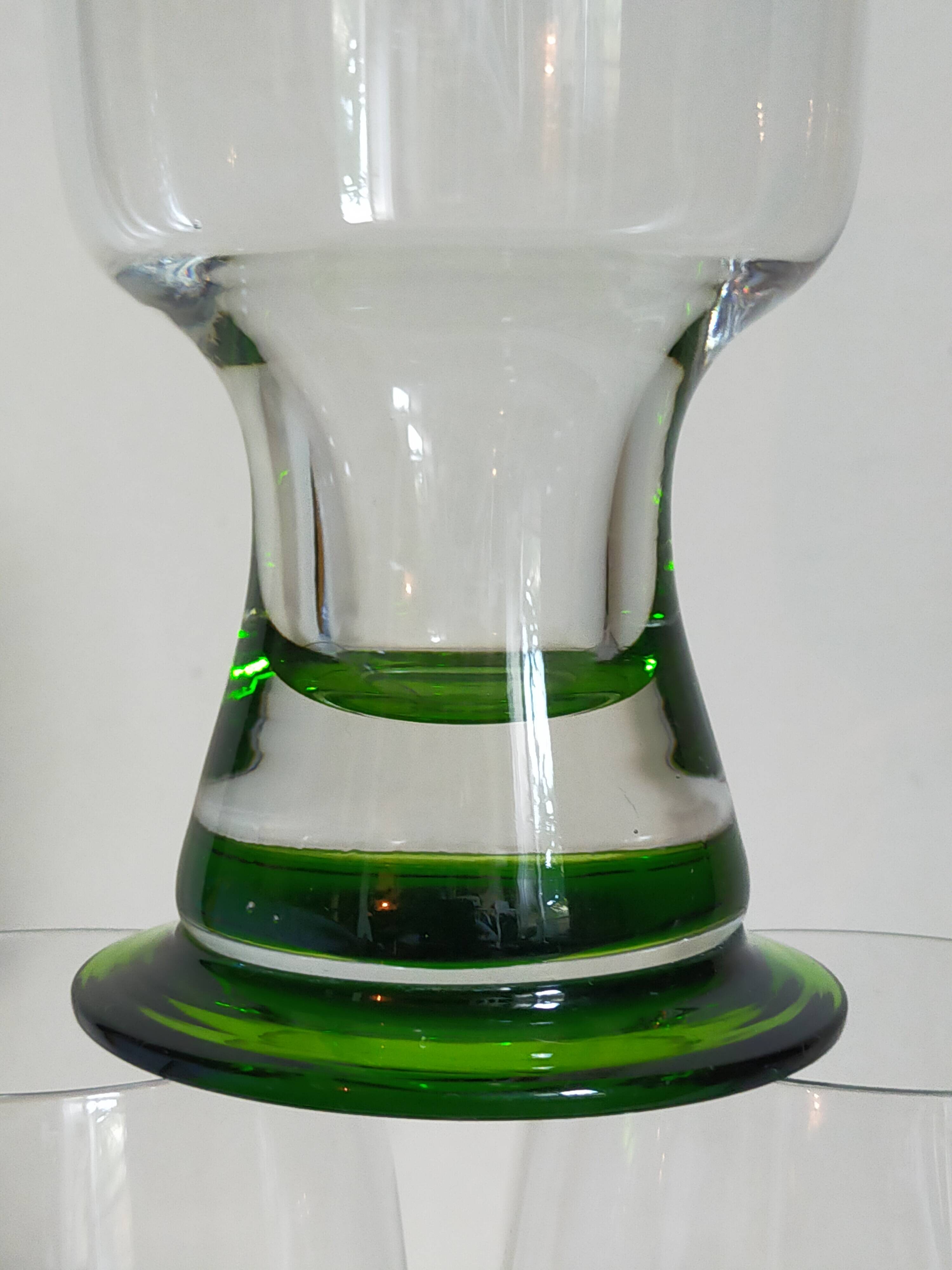 Four vintage XXL crystal glasses