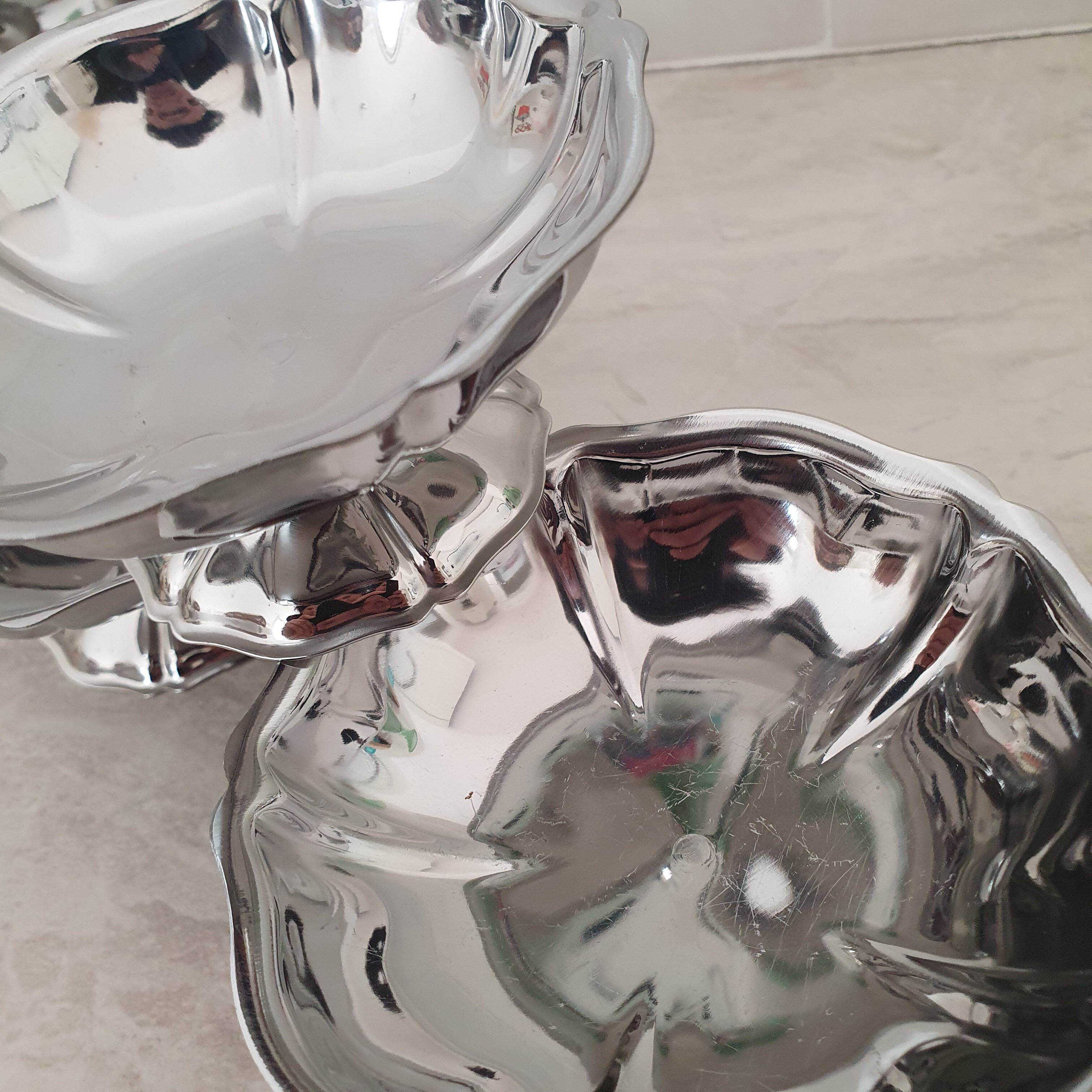 6 dessert bowls by Guy Degrenne in 18/10 stainless steel