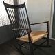 Vintage Scandinavian J16 rocking chair by Hans J. Wegner for FDB