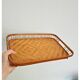1960s Woven Bananaleaf & Rattan Serving Tray