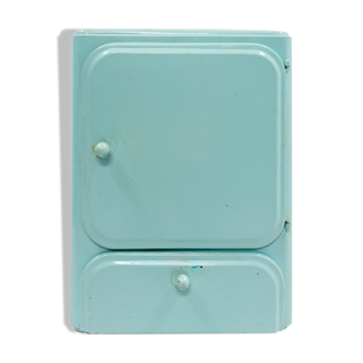 Pharmacy cabinet blue sheet metal