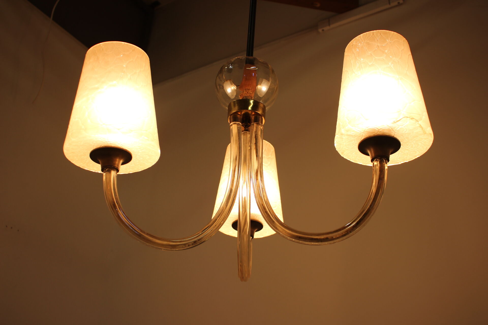 Glass chandelier, 1940´s