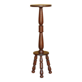 vintage wooden pedestal, Art Deco pedestal, column wood