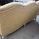 Louis XV style three-seater wingback sofa in patinated beech, 20th century