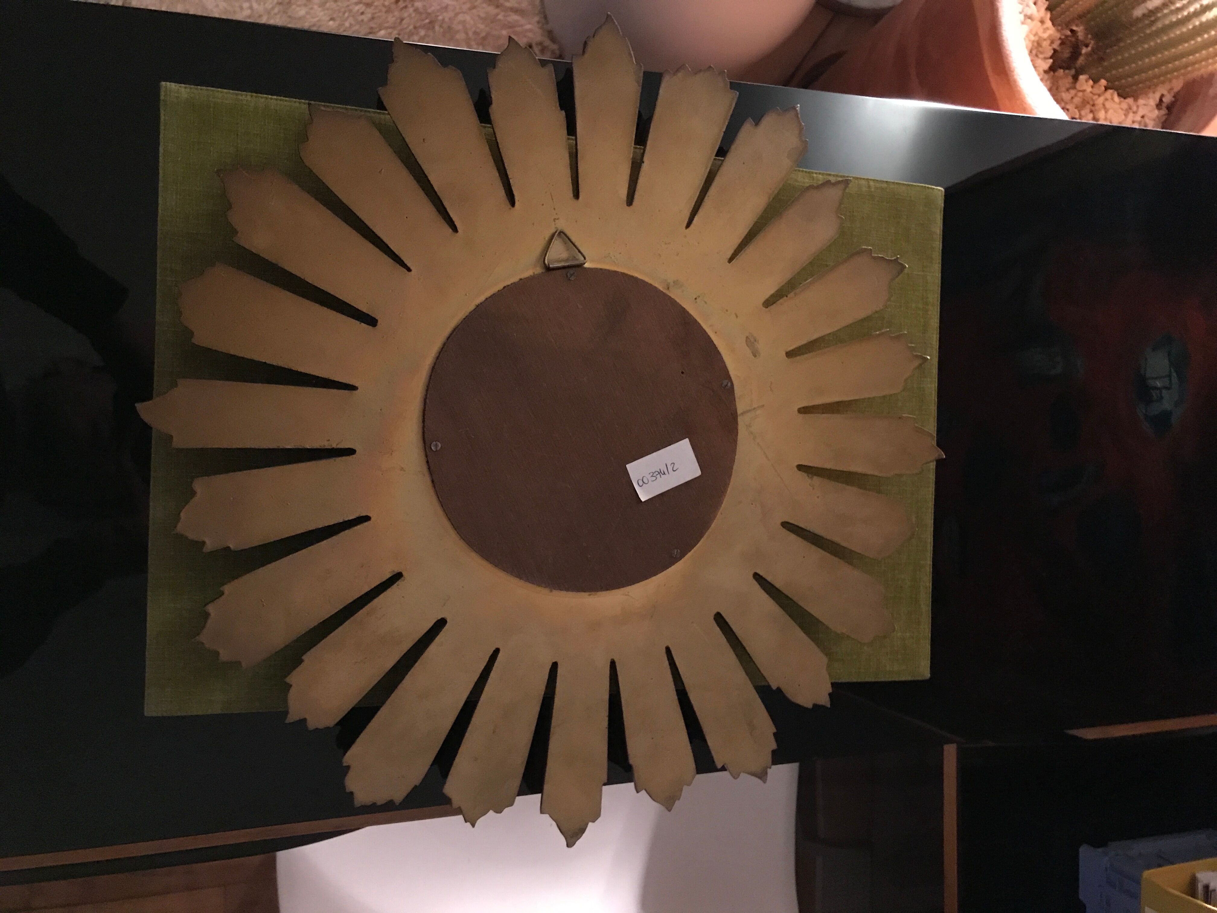 Miroir doré des années 60 44cm