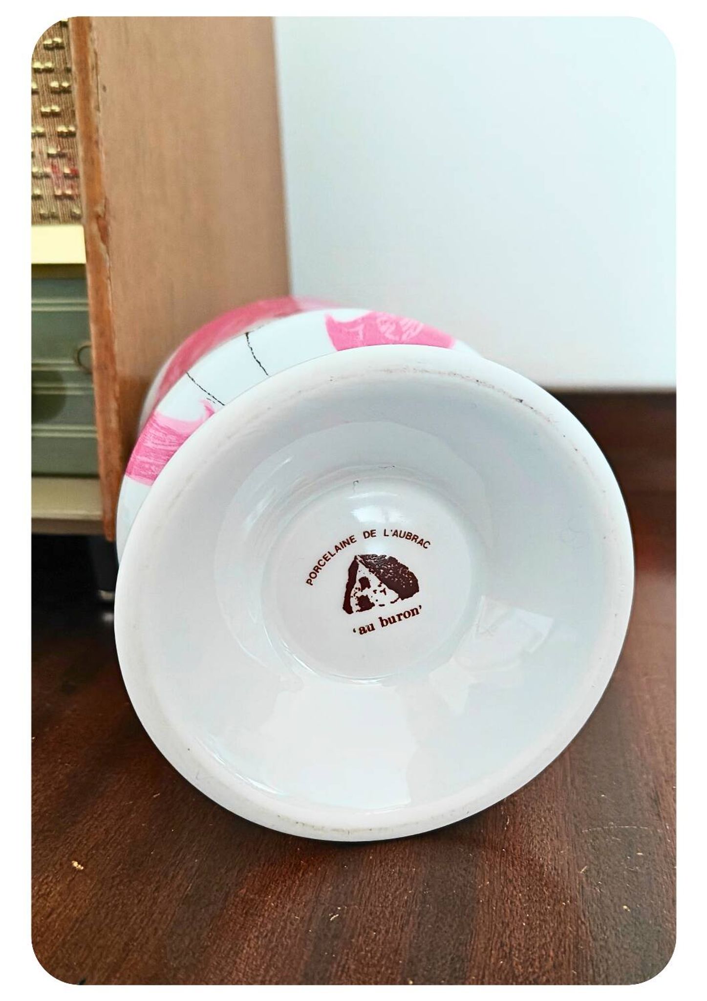 Cache pot vintage porcelaine de l'Aubrac