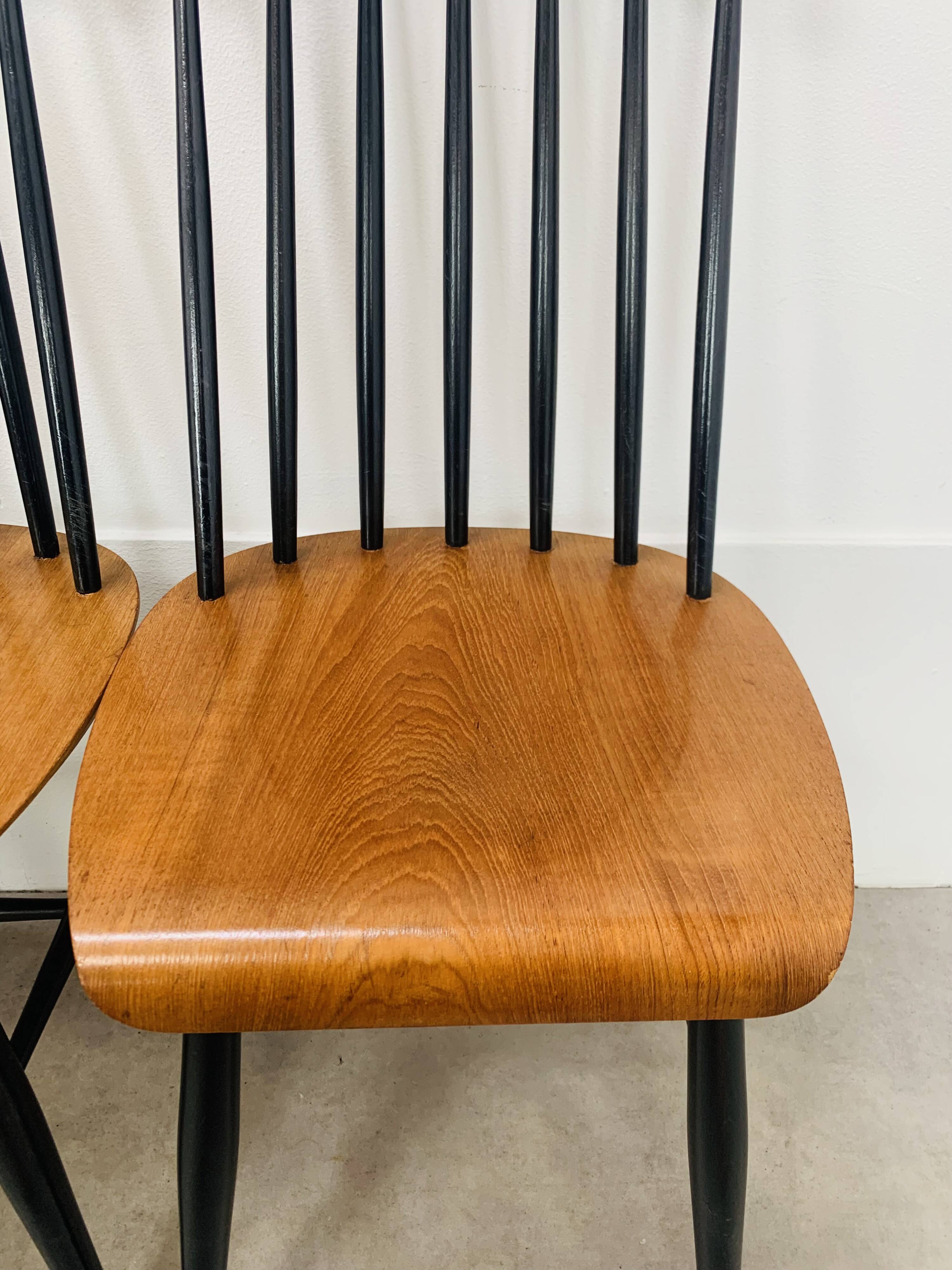 6 Fanett chairs by Ilmari Tapiovaara, Scandinavian, 1960s