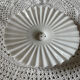 Vintage pleated opaline pendant lamp