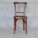 Set of 4 mismatched bistro chairs, 1900 to 1930 with wooden seats, Thonet, Baumann