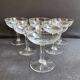 6 Blown and Cut Champagne Glasses