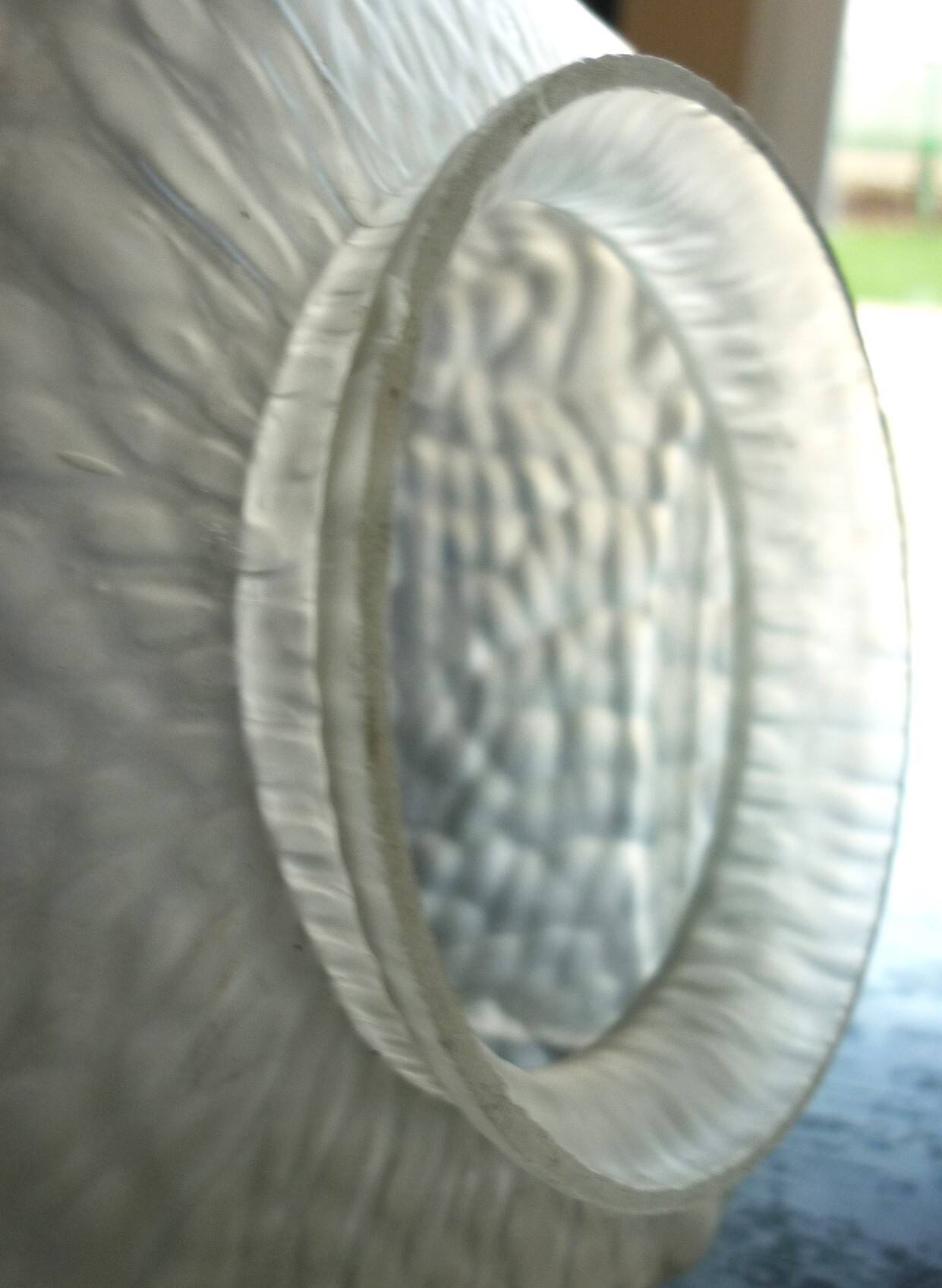 Art deco pendant lamp, frosted glass globe, skyscraper, building