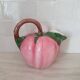 Pichet en céramique forme Pêche ou Tomate / rose