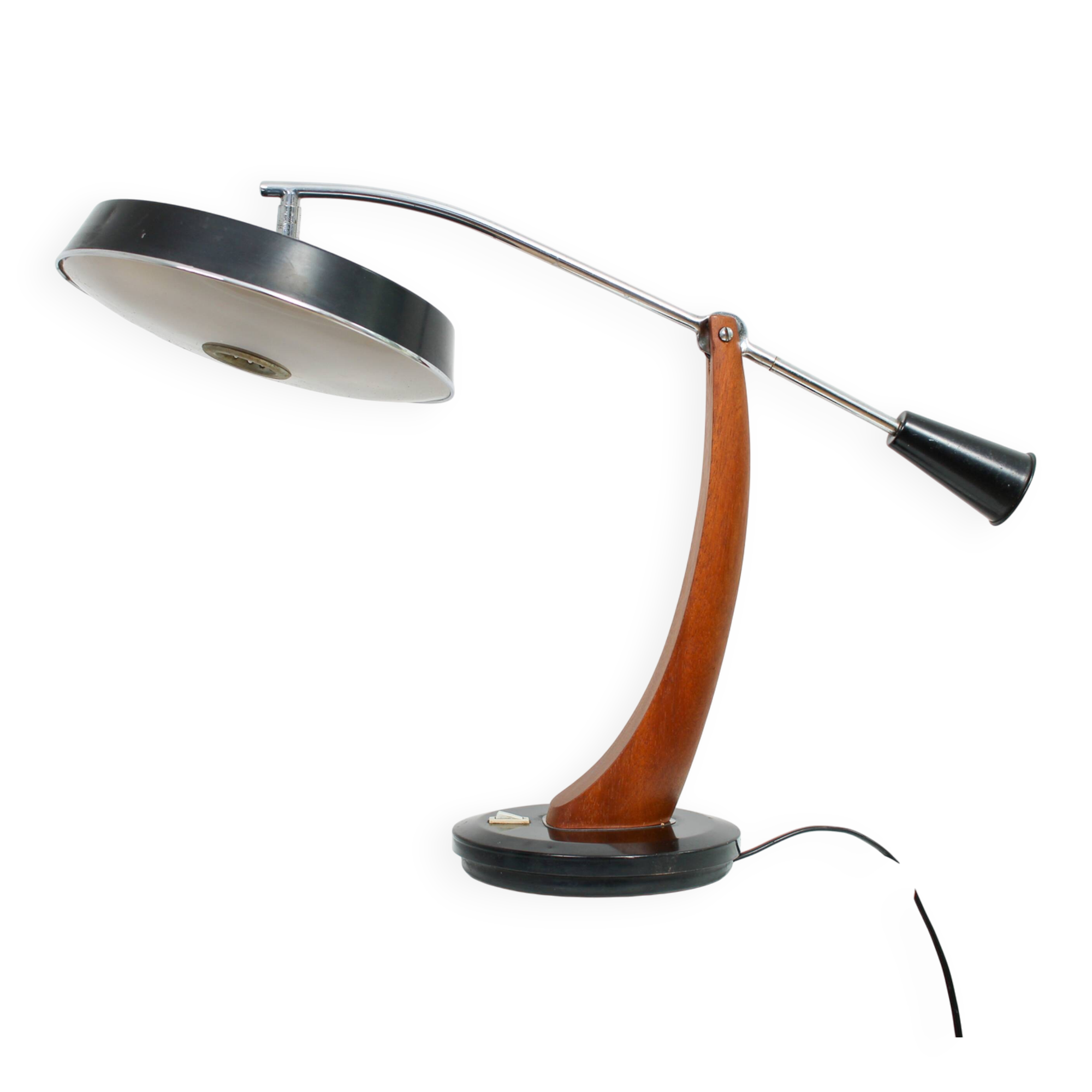 FASE President Pendulum in black with a walnut base